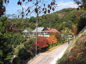 紅葉染まる夢中山幻住寺